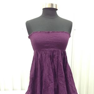 NEW WITHOUT TAGS PURPLE TUBE TOP BABY DOLL TOP